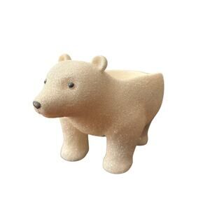 Bath & Body Works Pedestal Winter Polar Bear Glitter 3-Wick Candle Holder RARE